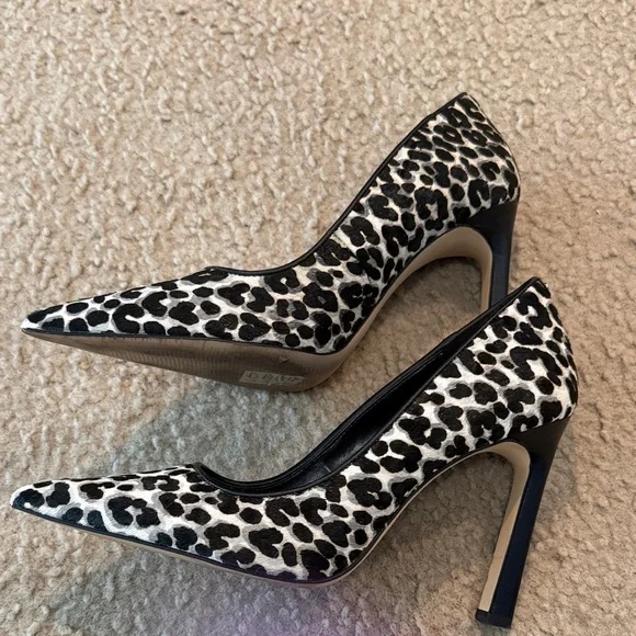 Michael Kors Leopard Print Heels in Black and White - Picture 5 of 8